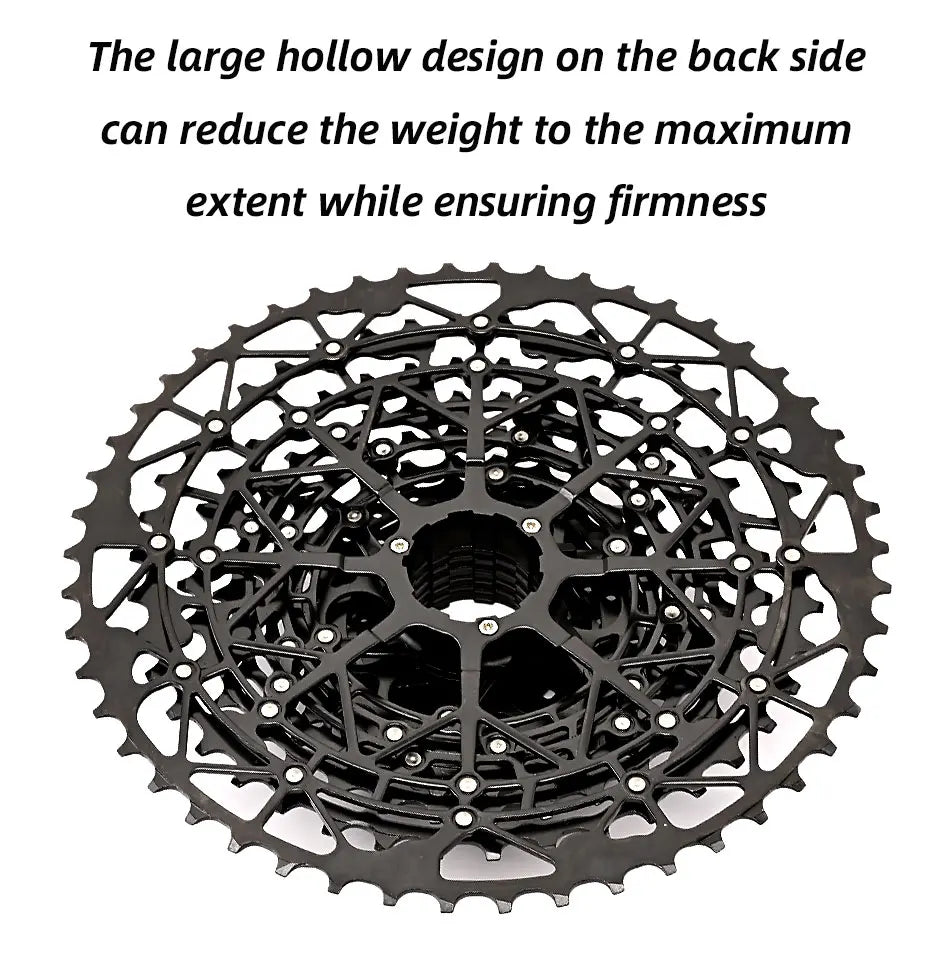 GOLDIX Ultralight Bicycle Cassettes Freewheel Carbon Steel Material 9/10/11/12/13 Speed HG Structure Sprocket for Mountain Bike