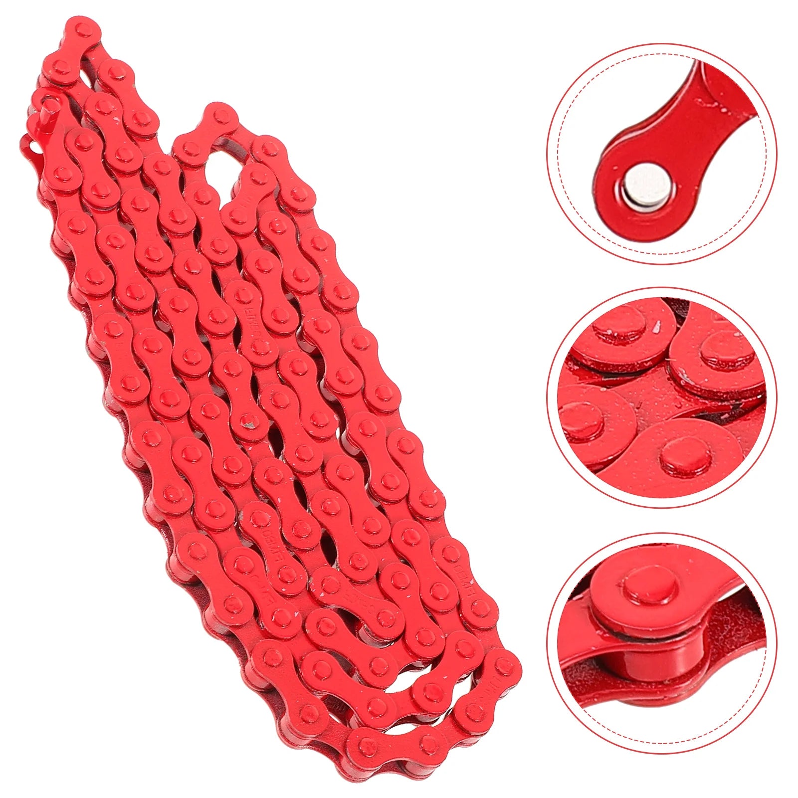 Red Bicycle Chains Bike Chain Replacement Accessories Steel Cycling Supply Mountain Bike Chains Durable Bike Parts Reusable