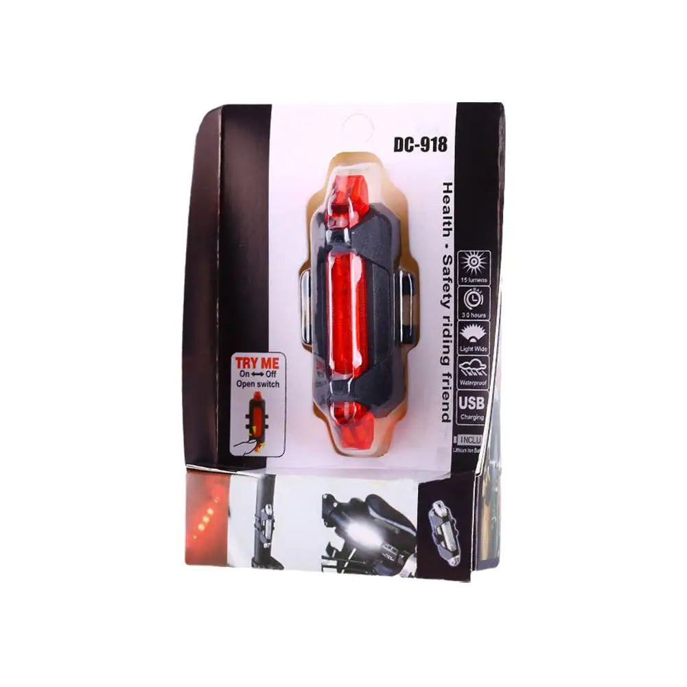 Bicycle Warning Tail Light USB Rechargeable LED Bicycle Lamp Waterproof Safety Warning Cycling Lights
