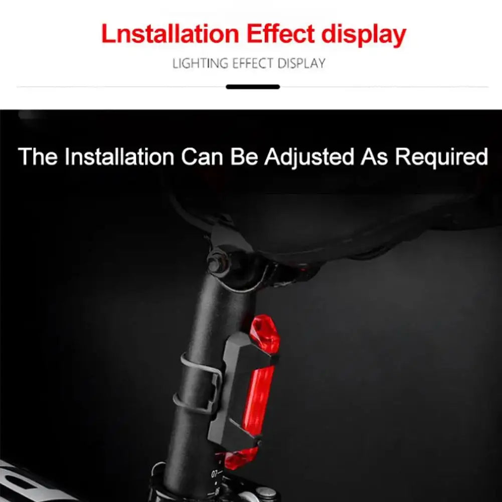 Bicycle Warning Tail Light USB Rechargeable LED Bicycle Lamp Waterproof Safety Warning Cycling Lights