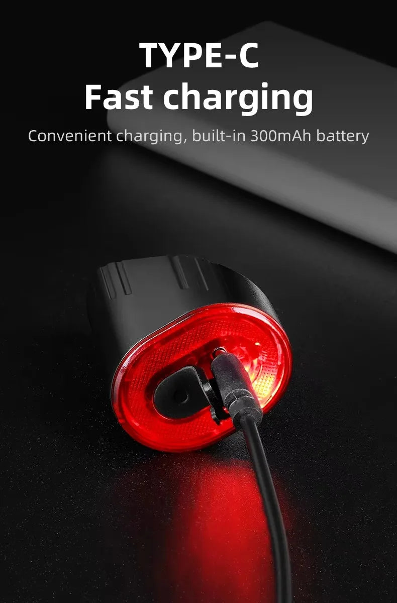 Bicycle Lock Comes With Intelligent Light Sensing Charging Tail Lights Mountain Bikes Road Bikes Password Locks Anti-theft Locks