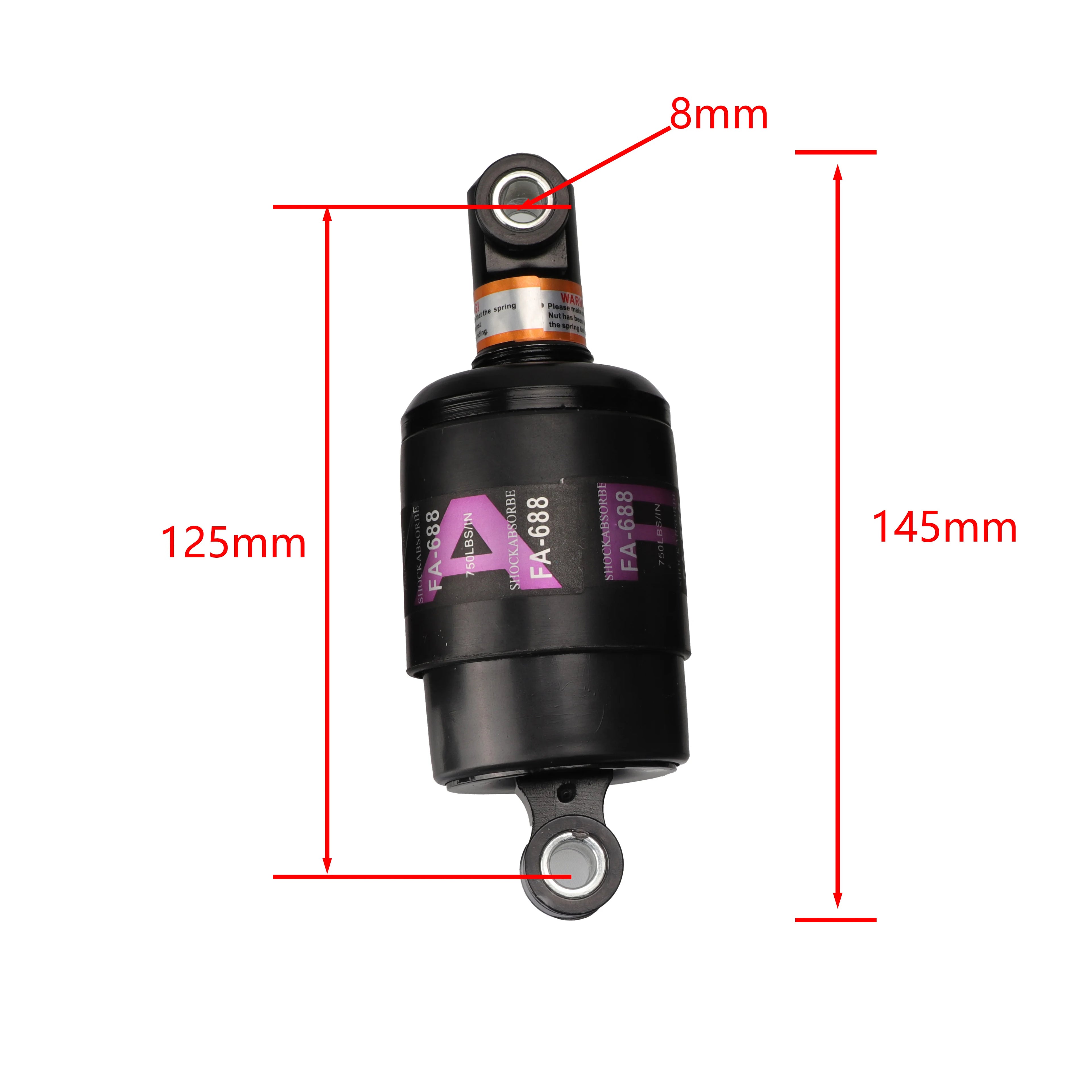 Mountain Bicycle Rear Shock Absorber 100mm/125mm/150mm Electric Scooter Shock Absorber Mountain Bike Oil Spring Shock Absorber