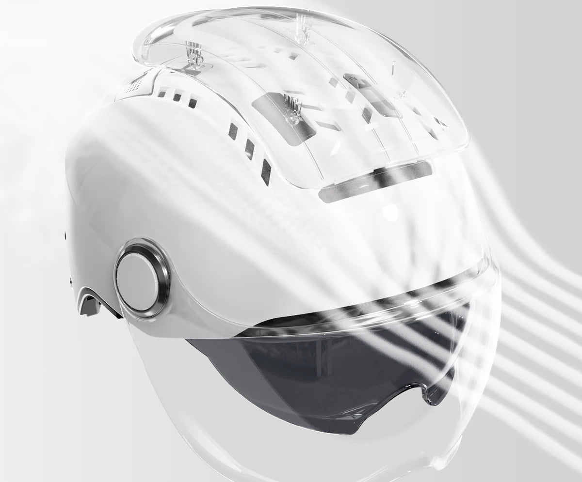 BIBEE Electric Motorcycle Helmet Summer Breathable Electric Bike Open Face Helmet Men Women Dual Lenses Jet Scooter Half Helmets