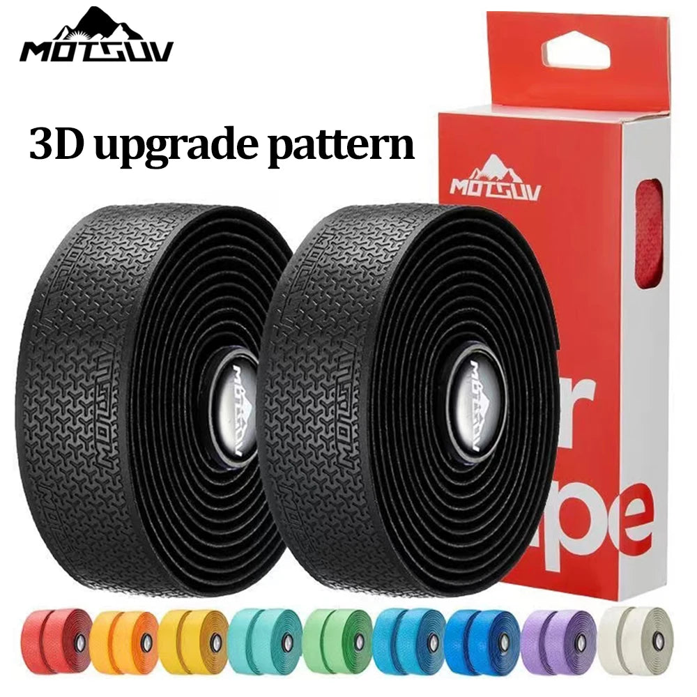 1Pair  Road Bike Handlebar Tape Anti Slip Silica Gel Handlebar Tape Shock Absorption Cycling Bar Tape Bicycle Accessories