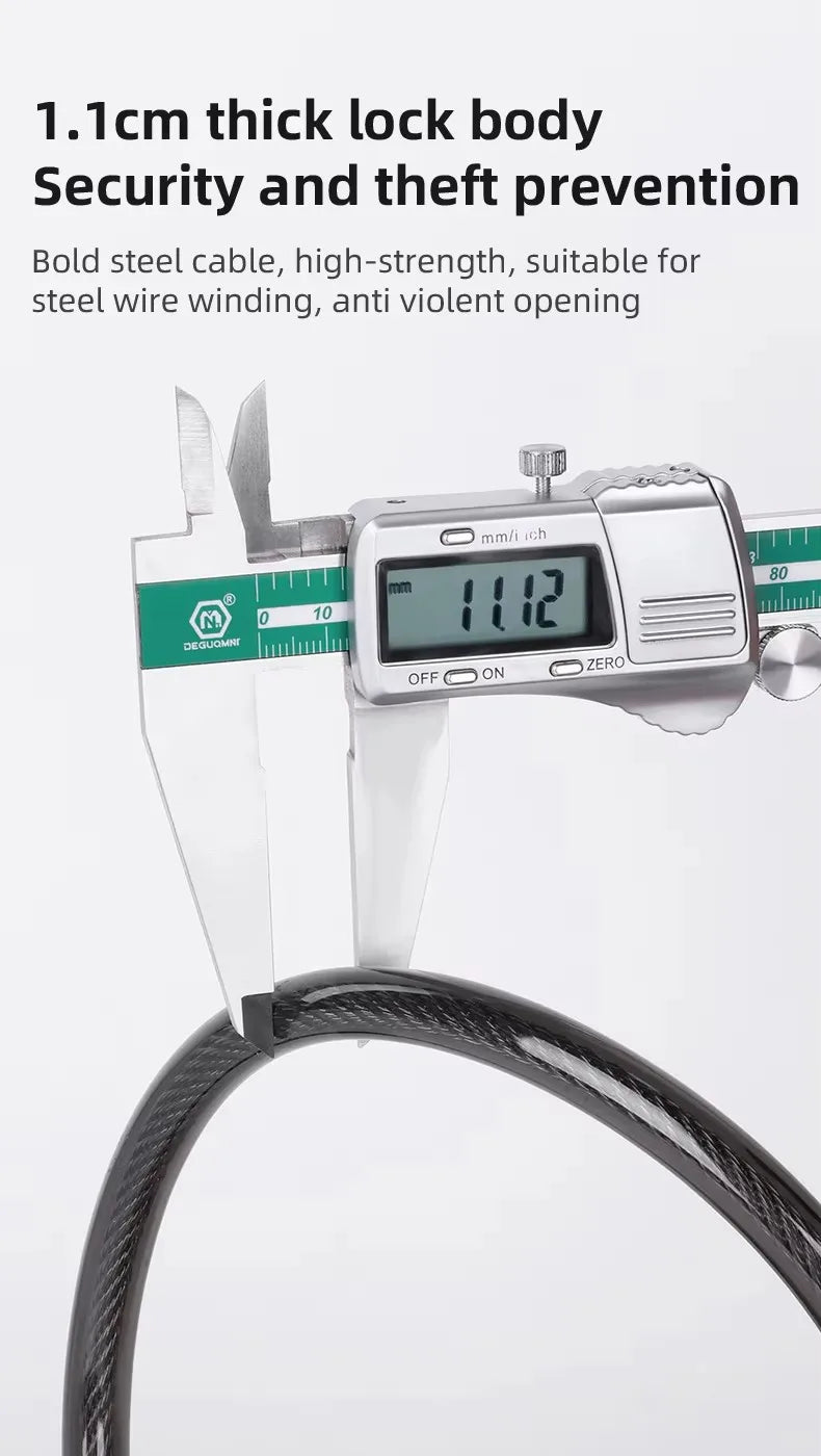 Bicycle Lock Comes With Intelligent Light Sensing Charging Tail Lights Mountain Bikes Road Bikes Password Locks Anti-theft Locks