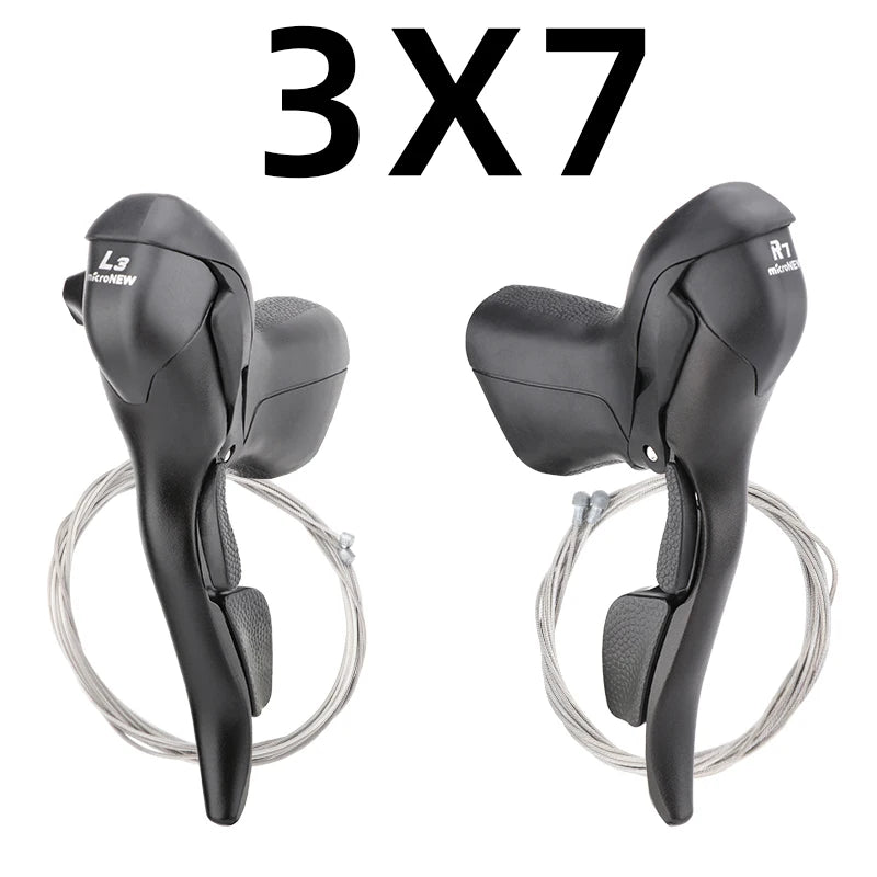 MicroNEW Road Bike Shifter 3x7 3x8 3x9 3x10 Speed Brake Levers Bicycle 2x7 2x8 2x9 2x10 Speed Front Derailleur For Shimano
