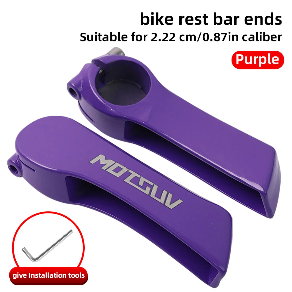 Bicycle Handlebar Vice Handle Cow Horn Aluminum Alloy Colorful Adjustable Small Auxiliary Rest MTB Cycling Grip  Accessories