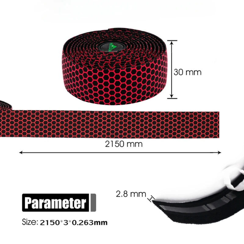 1Pair  Road Bike Handlebar Tape Anti Slip Silica Gel Handlebar Tape Shock Absorption Cycling Bar Tape Bicycle Accessories