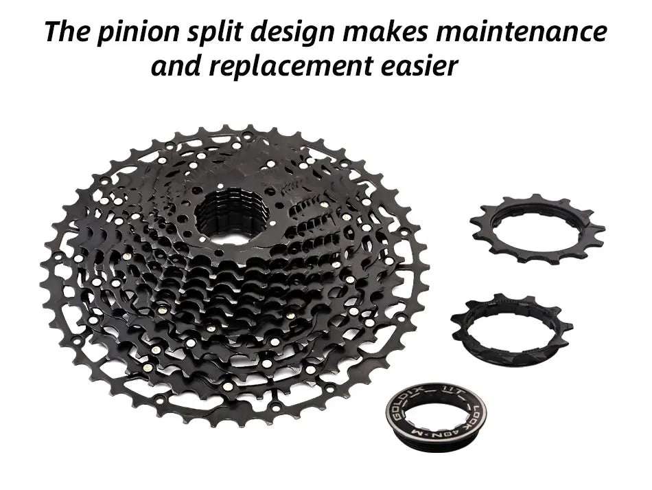 GOLDIX Ultralight Bicycle Cassettes Freewheel Carbon Steel Material 9/10/11/12/13 Speed HG Structure Sprocket for Mountain Bike