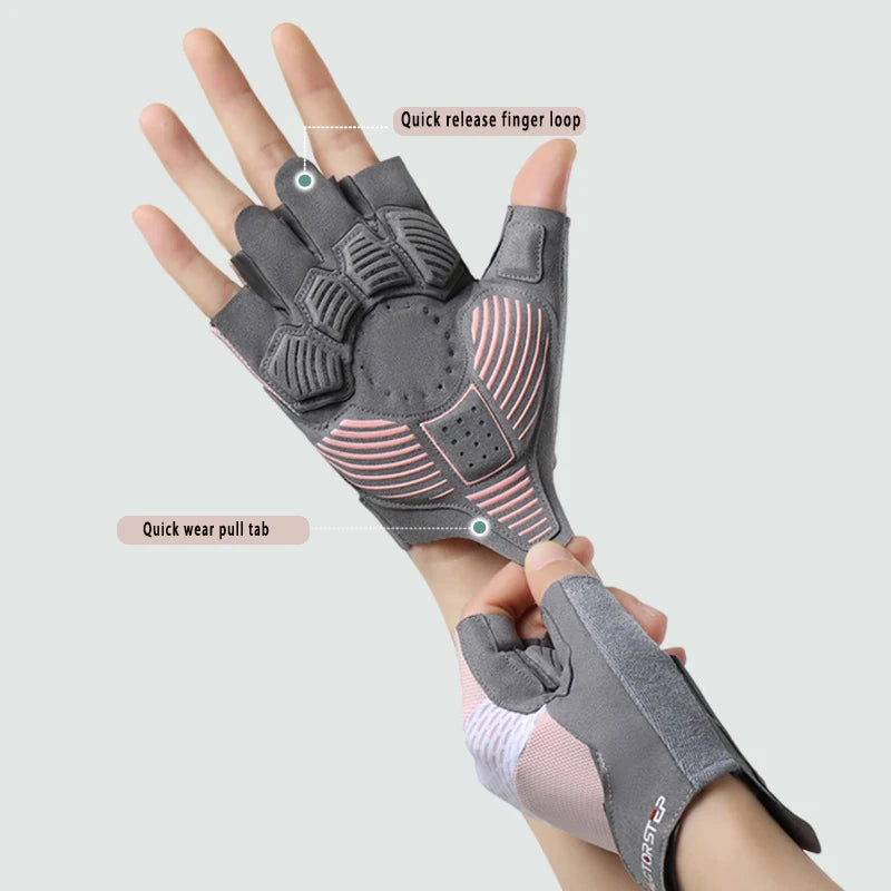 Cycling Gloves - Shock-Absorbing, Breathable, Anti-Slip Shock-Absorbing Pad for Bicycle/Mountain Bike/Workout/MTB/Gym