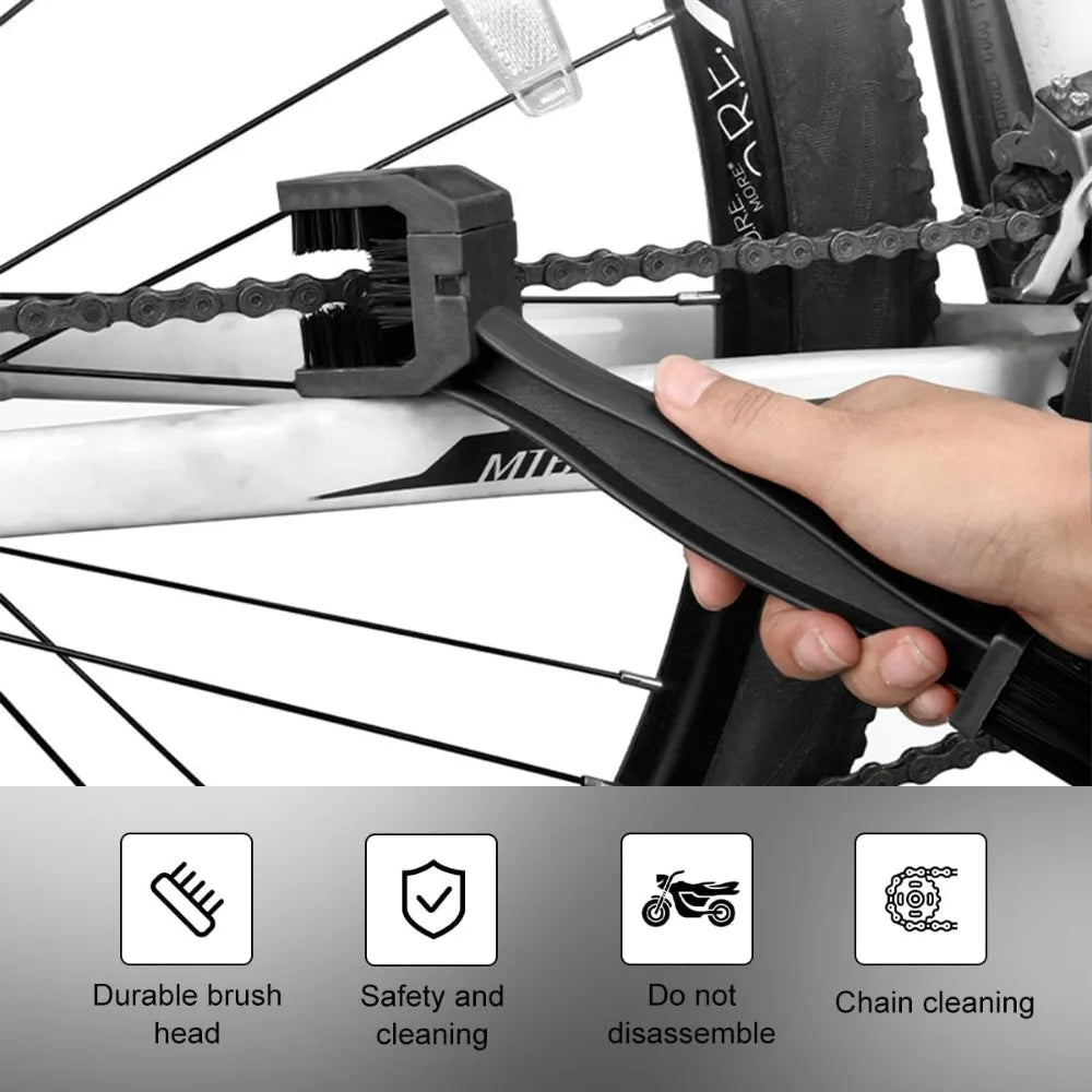 Motorcycle Chain Brush Cleaner Plastic Bicycle/Moto Brush Clean Chain Cleaner Outdoor Scrubber Road Care Tools Motorcycle Parts