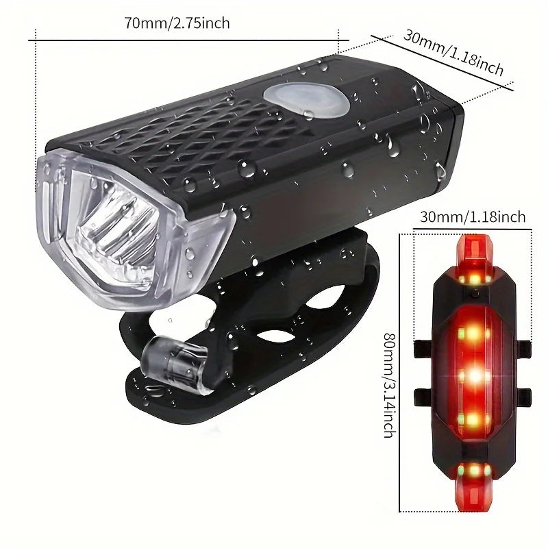 Bicycle Light Set Mountain Bike Road Bike Front and Rear Headlight Bicycle Light Accessories