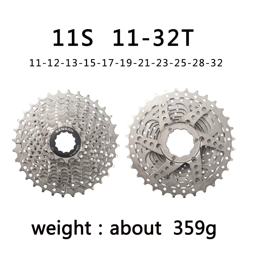 SENSAH 8/9/10/11 Speed Road Bike Cassette 11V 23T/25T/28T/30T/32T/34T/36T Bicycle Freewheel K7 10S Flywheel for HG Hub