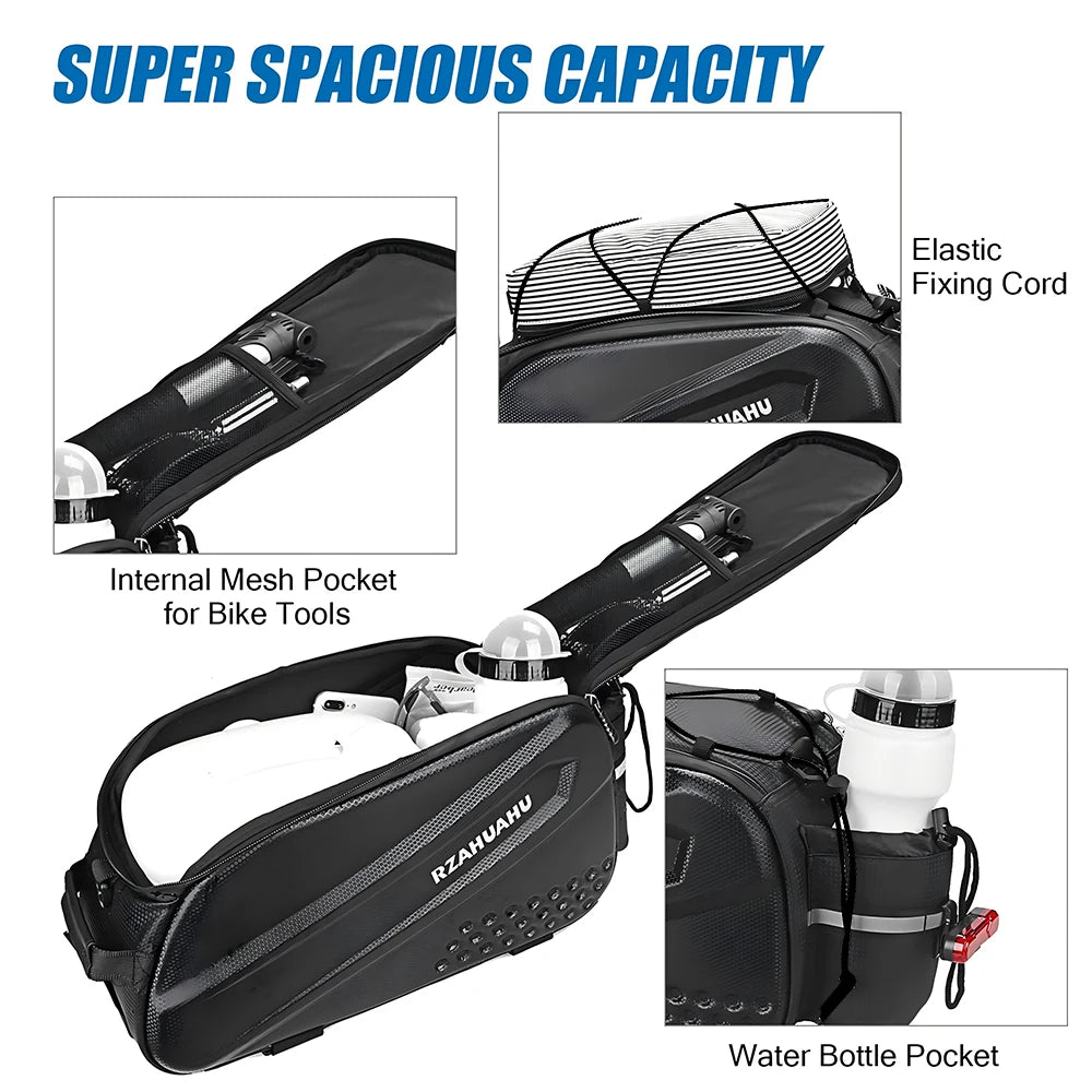 Bicycle Carrier Bag Large Capacity Bike Bags Foldable Rear Seat Bag Bike Rear Basket Waterproof Pannier Trunk Seat Saddle Bags