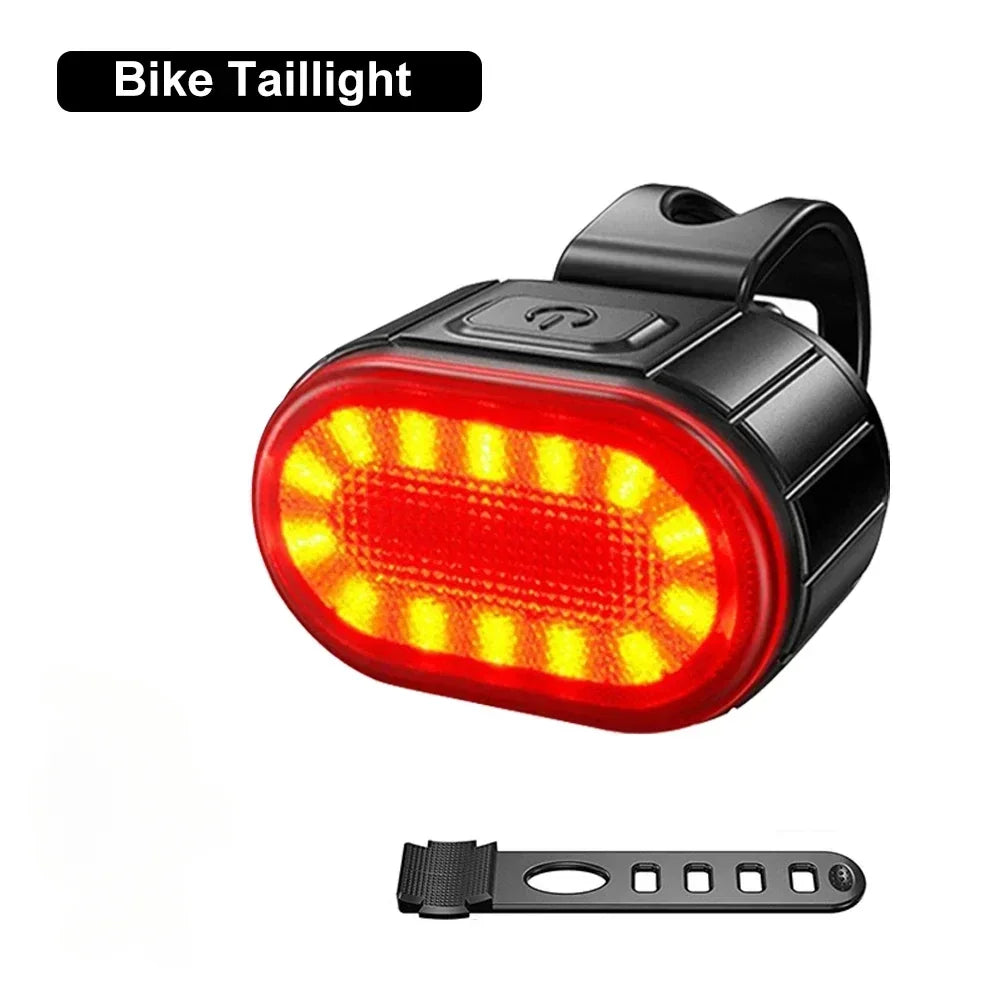 Bicycle Headlight 9 LED Bike Front Light Type-C Rechargeable Bike Lamp Ultralight Handlebar Lights Waterproof Cycling Flashlight