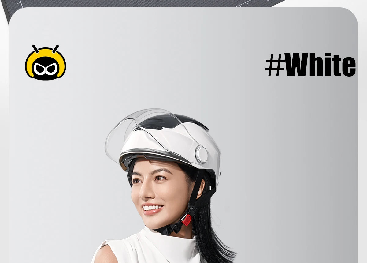 BIBEE Electric Motorcycle Helmet Summer Breathable Electric Bike Open Face Helmet Men Women Dual Lenses Jet Scooter Half Helmets