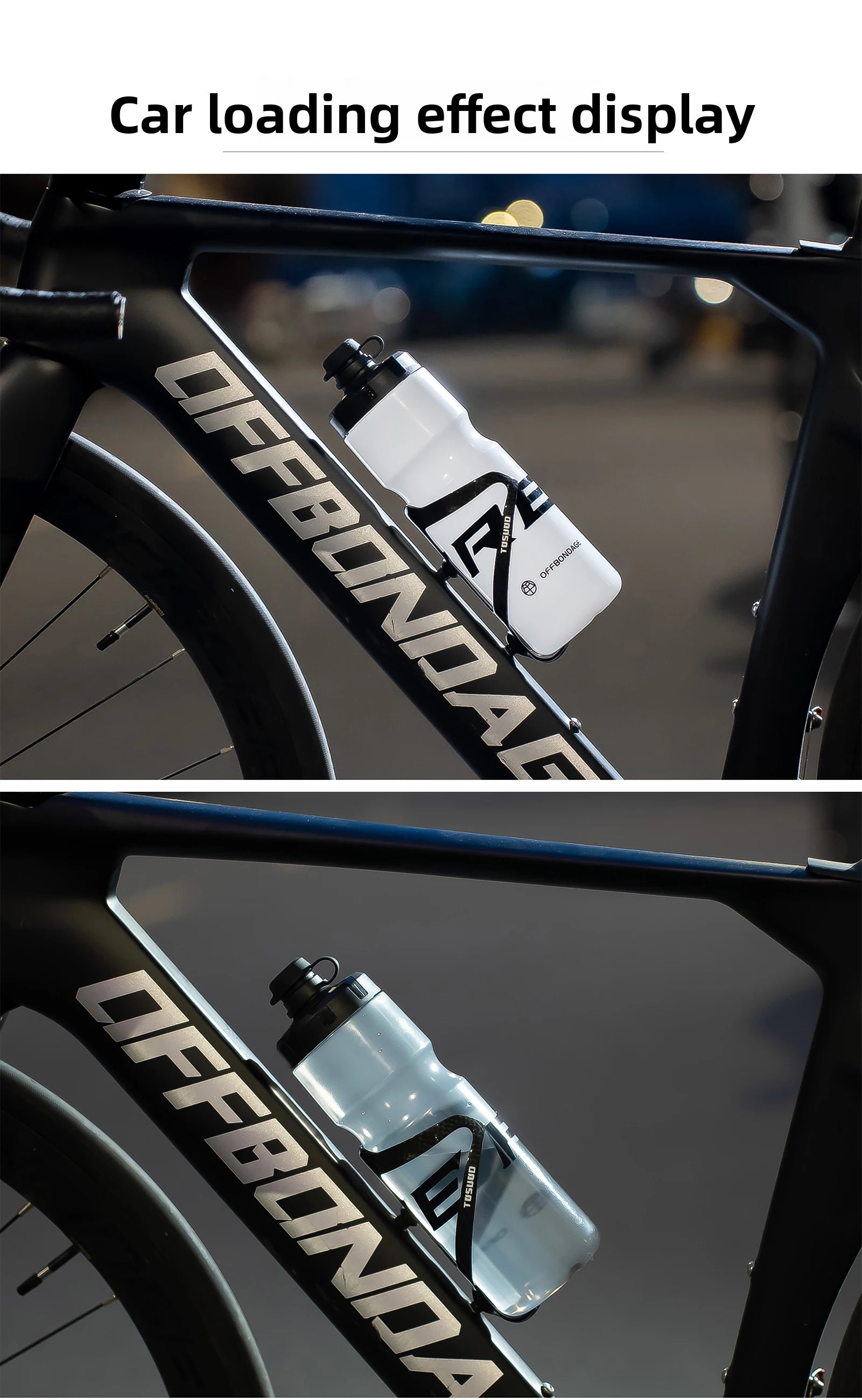 OFFBONDAGE Bicycle Water Bottle Squeezable Cycling Bottle Non-Deform Ultralight Sports Bottle Outdoor Camping Bike Drink Bottle