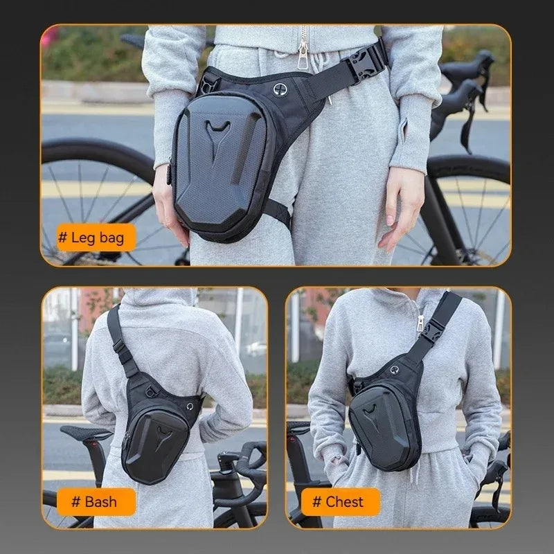 Bicycle Leg Side Bag EVA Hard Shell Outdoor Casual Waist Bags bike Mobile Phone Purse Hip Bum Pack Cycling Leg Bag  Bicycle Bag
