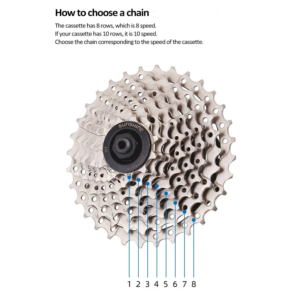 Bicycle Chain 6 7 8 9 10 11 12 Speed Variable Mountain Road Bike Anti-rust Electroplated Gold Chains Cycling Durable Accessories