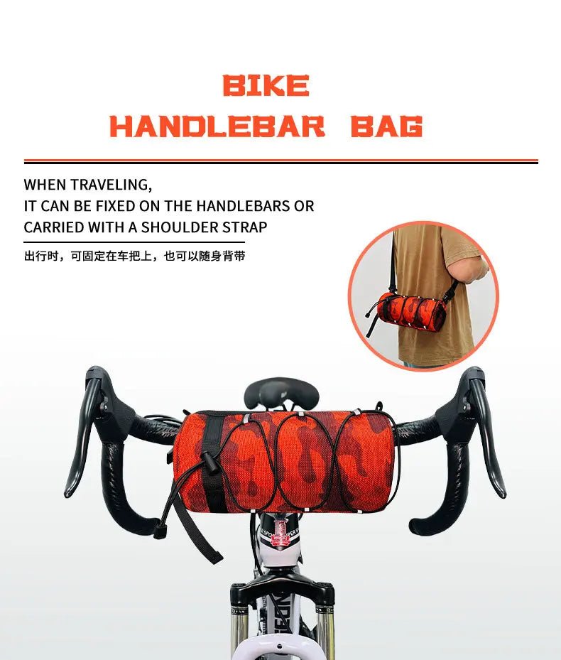 Bicycle front bag, chauffeur, large-capacity storage bag, outdoor waterproof cycling bag, mountain bike front bag Bicycle Bags