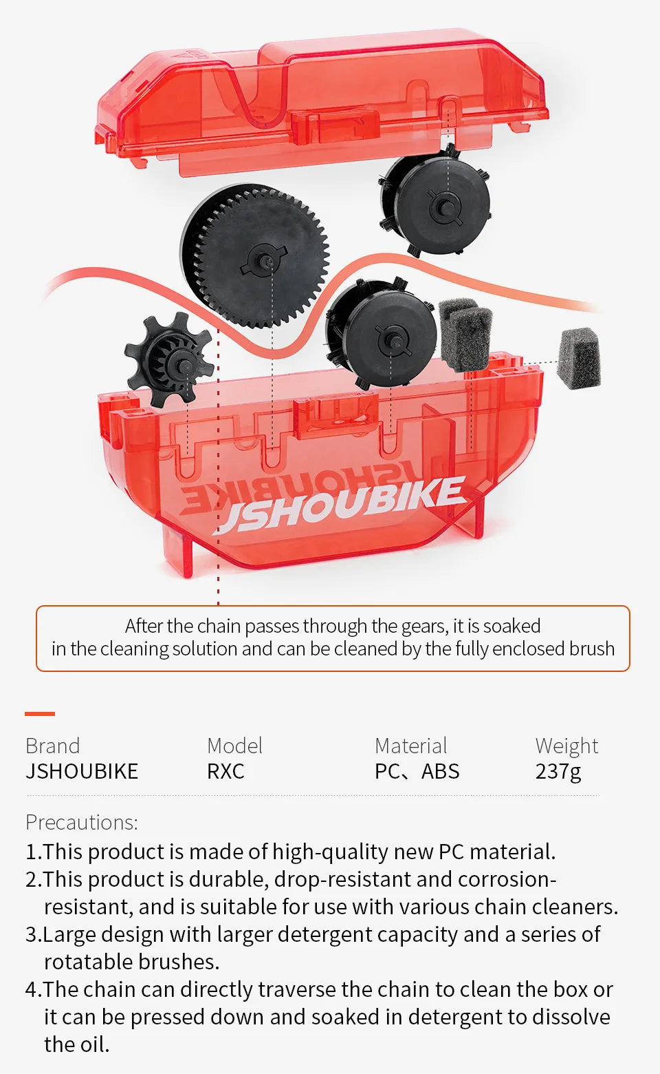 Bicycle Red Chain Cleaner Bike Chain Cleaning Tool Cycling Scrubber Washer Tool Mountain Bike Washing Kit Bicycle Accessories