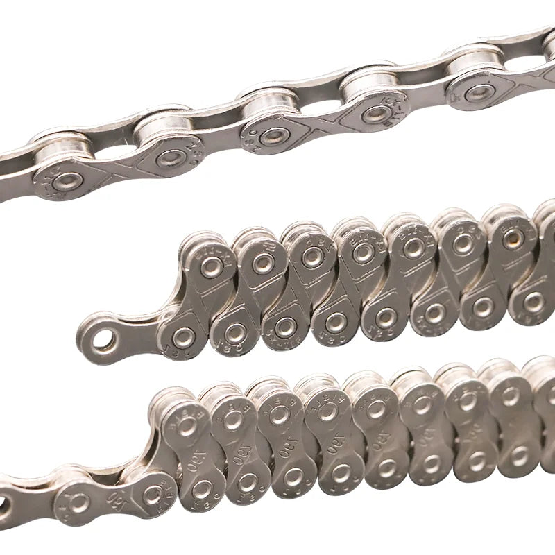 Bicycle Chain For Single/6-7-8/9/10/11/12 Speed Mountain Road Bike Chain MTB 24/27/30 Variable Speed Silver Cycling Accessories