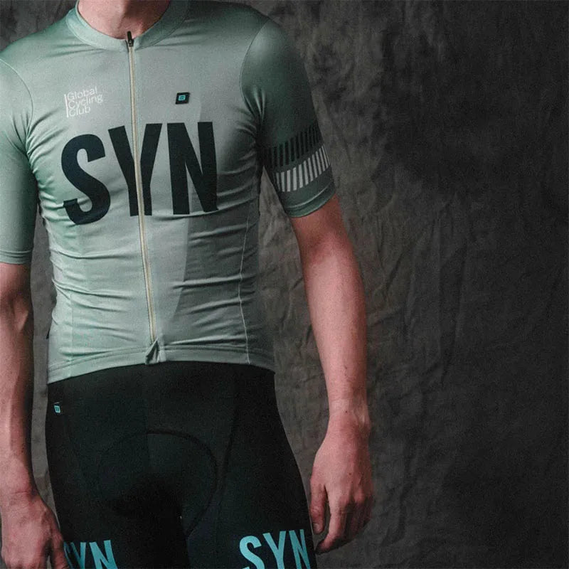SYN Bicycle riding clothes men's summer jersey bib road cycling shirt breathable quick drying sweat wicking shirt