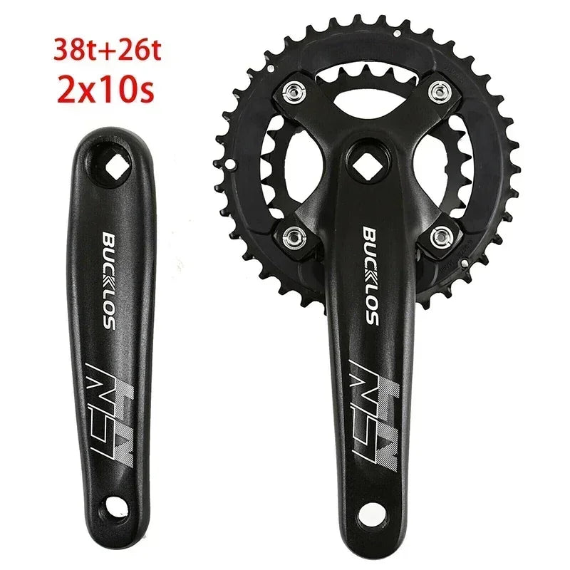 BUCKLOS Mtb Crankset 104/64 BCD Bicycle Crankset 3*9S 3*10S Triple Crank Set Square Crank with Chainwheel Cycling Parts