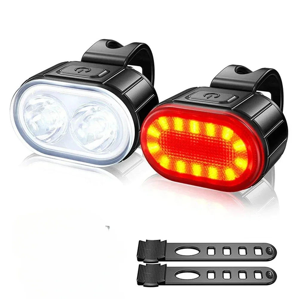 Bicycle Headlight 9 LED Bike Front Light Type-C Rechargeable Bike Lamp Ultralight Handlebar Lights Waterproof Cycling Flashlight