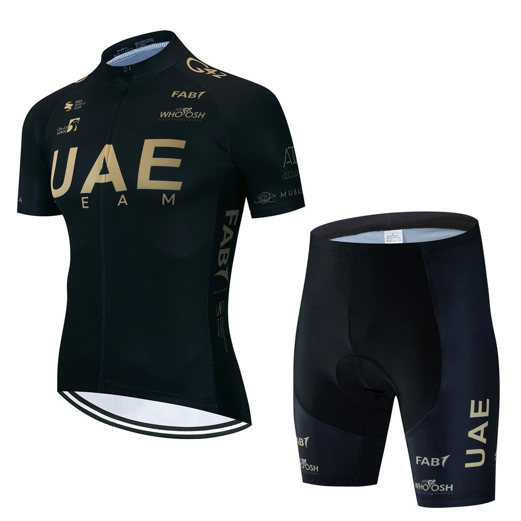 UAE Cycling Clothes Jersey Men Set Mtb Road Bike Uniform Shorts Man Mountain Complete 2024 Bib Men's Suit Cycle Spring Summer