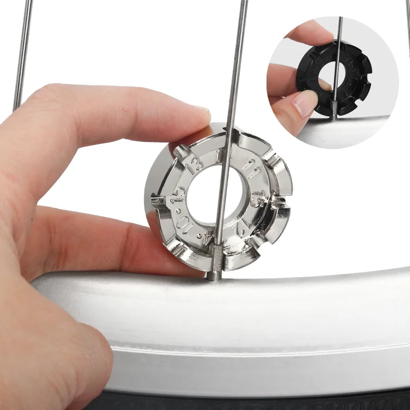 Multitool Bicycle Wheel Rim 8 Way Spoke Wrench Durable Mountain Road Bike Spoke Key Wire Adjustment Hand Tool MTB Repair Tool