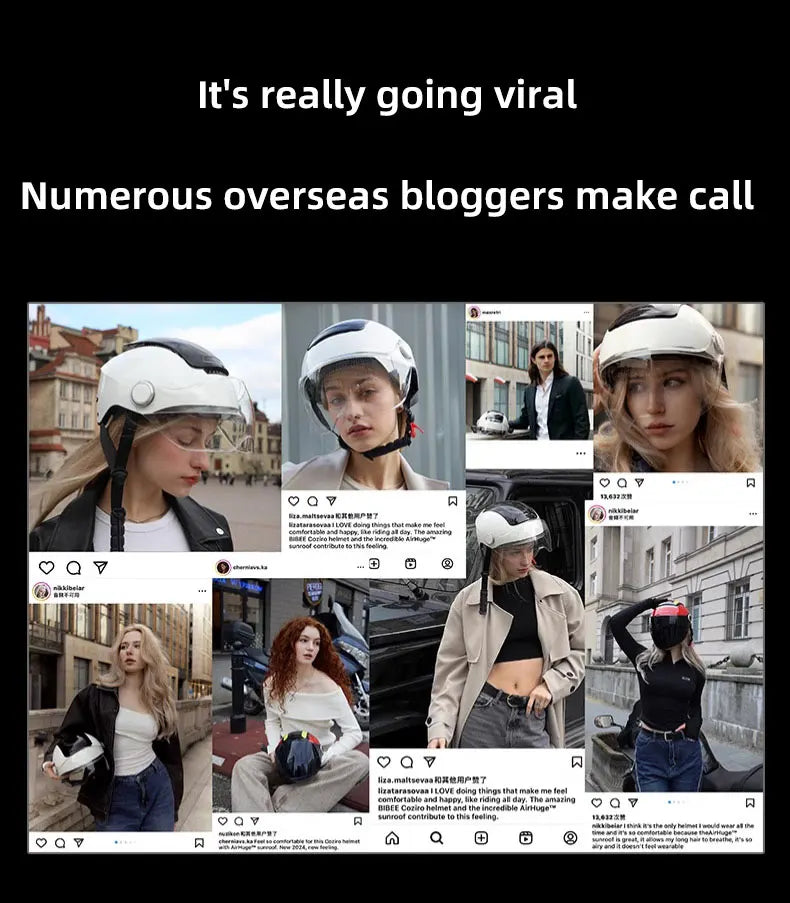 BIBEE Electric Motorcycle Helmet Summer Breathable Electric Bike Open Face Helmet Men Women Dual Lenses Jet Scooter Half Helmets