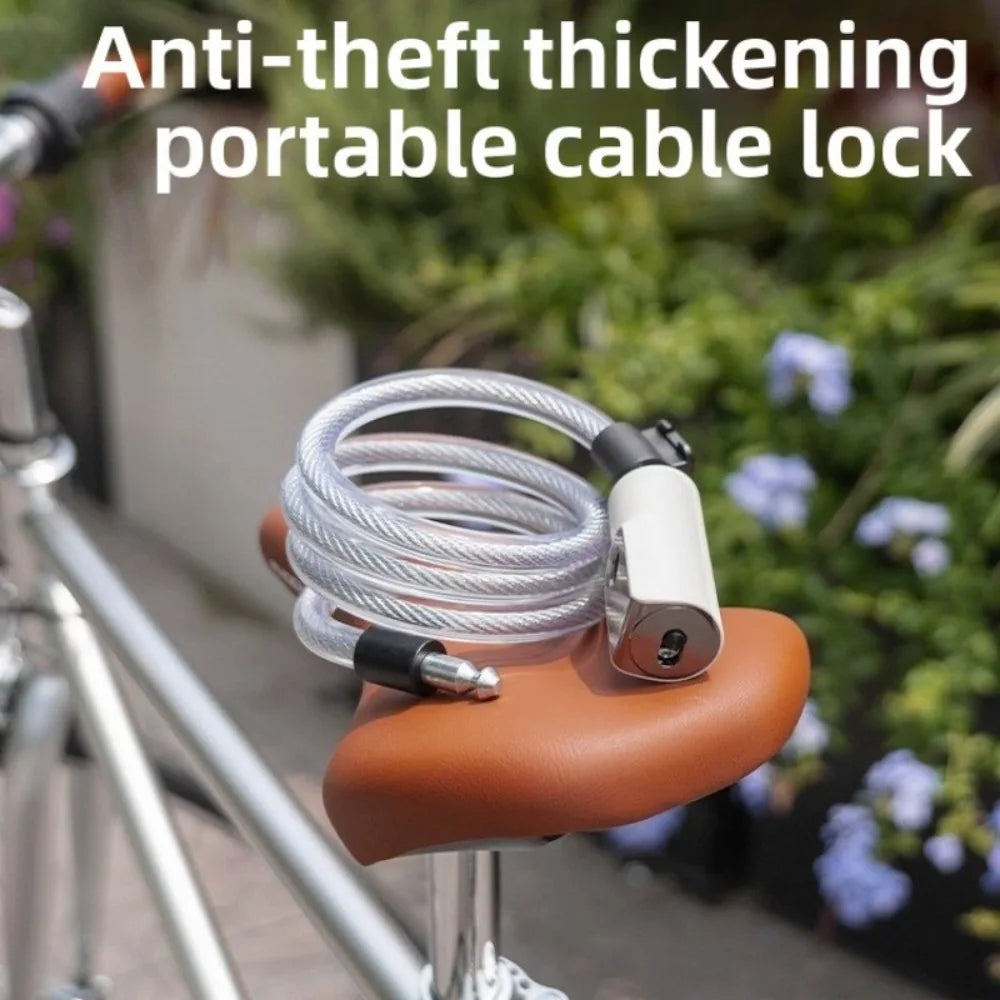Bicycle Anti-theft Lock, Electric Bike Cable, Portable Bike Lock, Chain Lock, Bicycle Riding Accessories