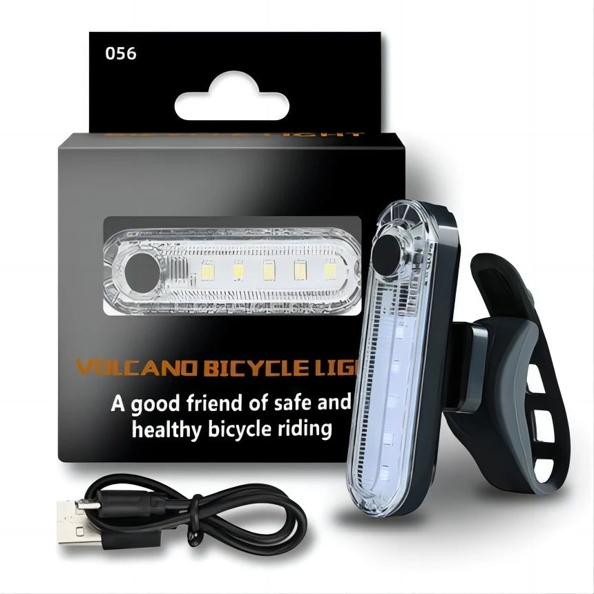 USB Rechargeable LED Bicycle Taillight, Red Bike Rear Light, Cycling Warning Light, Mountain Bicycle Lamp