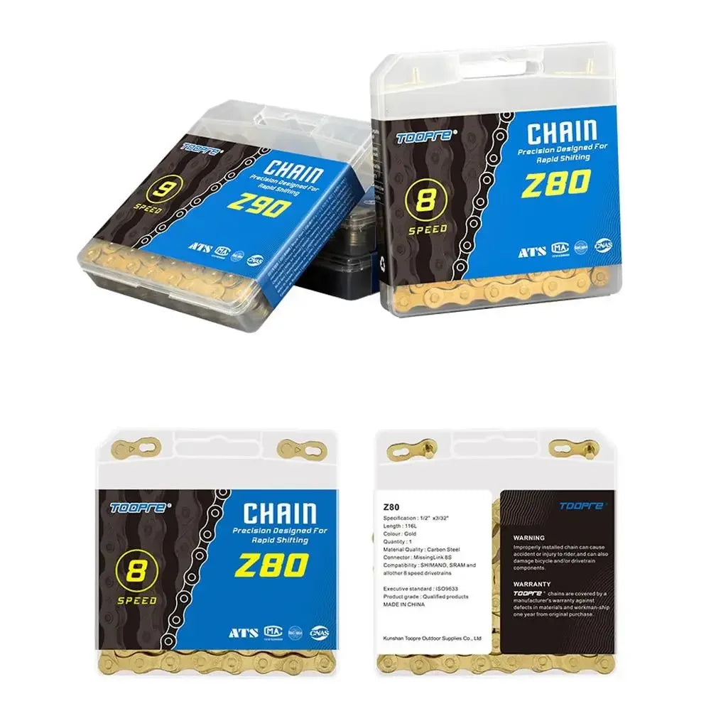 Bicycle Chain 6 7 8 9 10 11 12 Speed Variable Mountain Road Bike Anti-rust Electroplated Gold Chains Cycling Durable Accessories