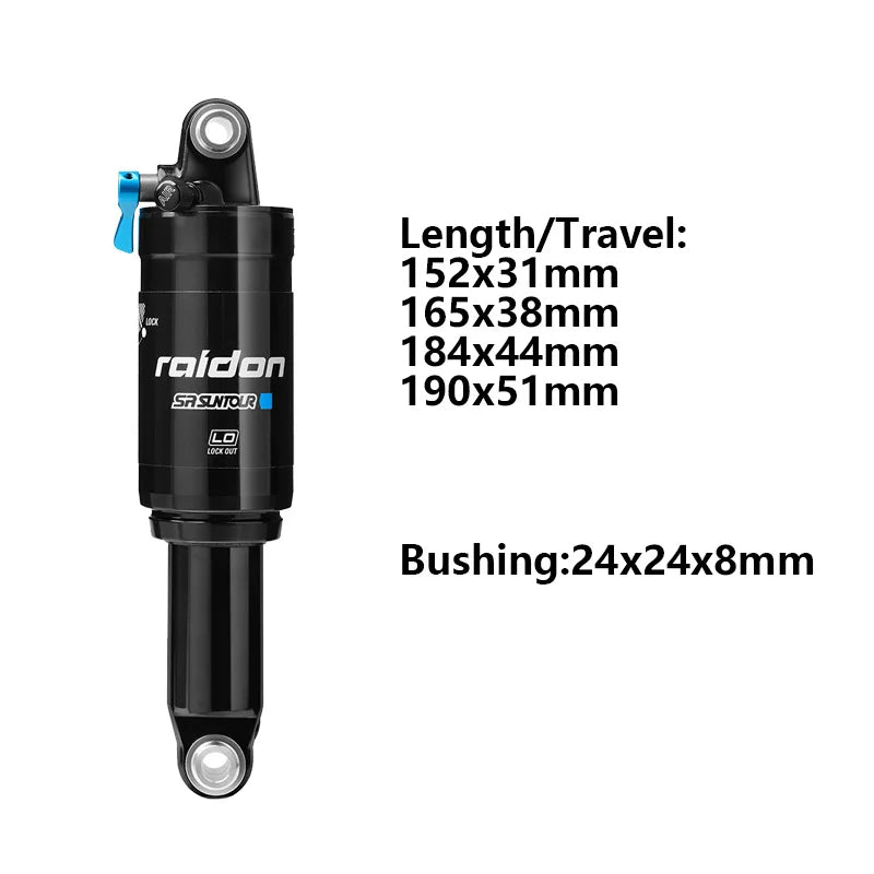 SR SUNTOUR RAIDON Bicycle Rear Shock Absorber Mountain Bicycle Shock Absorber XC Soft Tail Pressure Rear Bumper Shock Absorber
