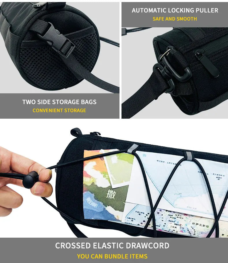 Bicycle front bag, chauffeur, large-capacity storage bag, outdoor waterproof cycling bag, mountain bike front bag Bicycle Bags