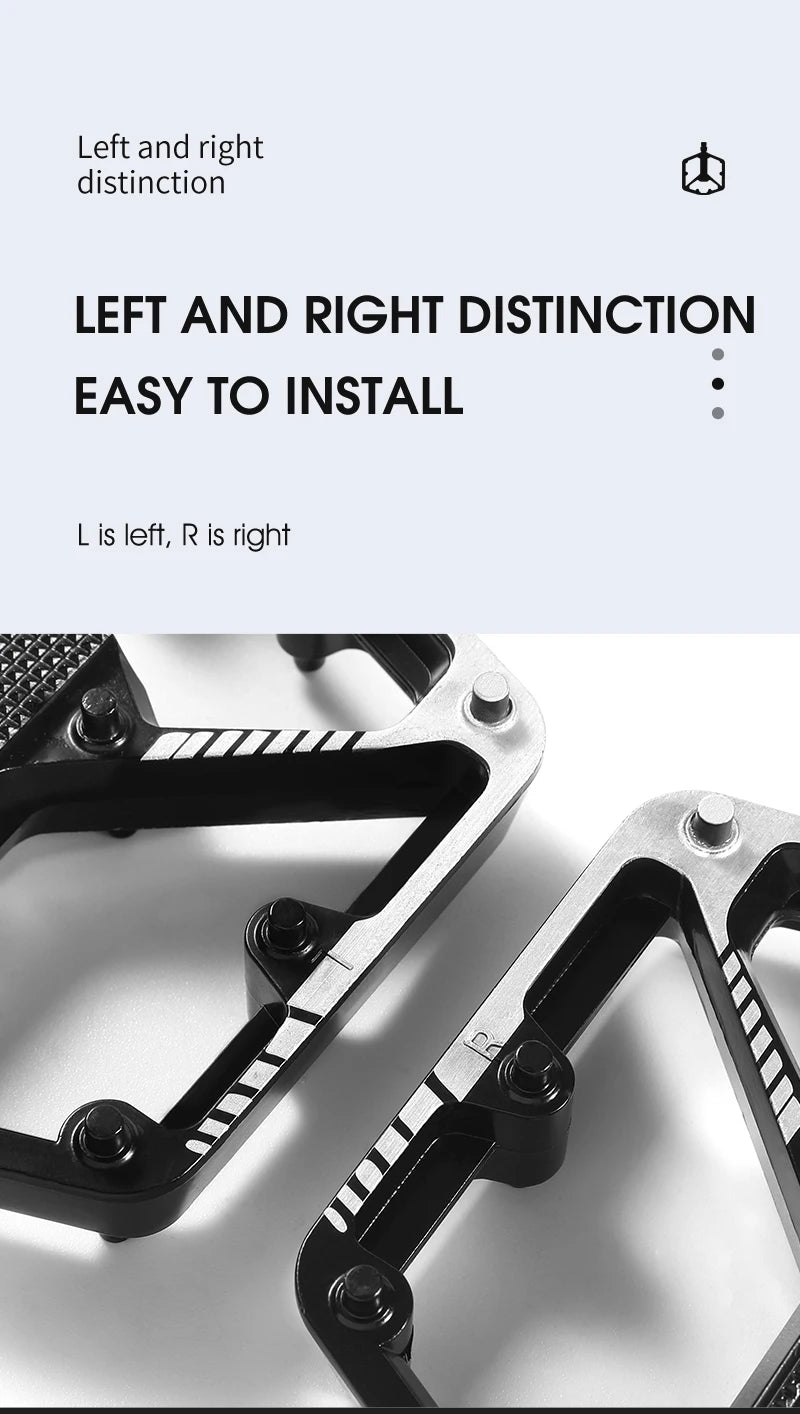 WEST BIKING DU Bearing Bicycle Pedal Anti-slip Cycling Pedal Ultralight Aluminum Alloy MTB Road Bike Pedal Bike Accessories