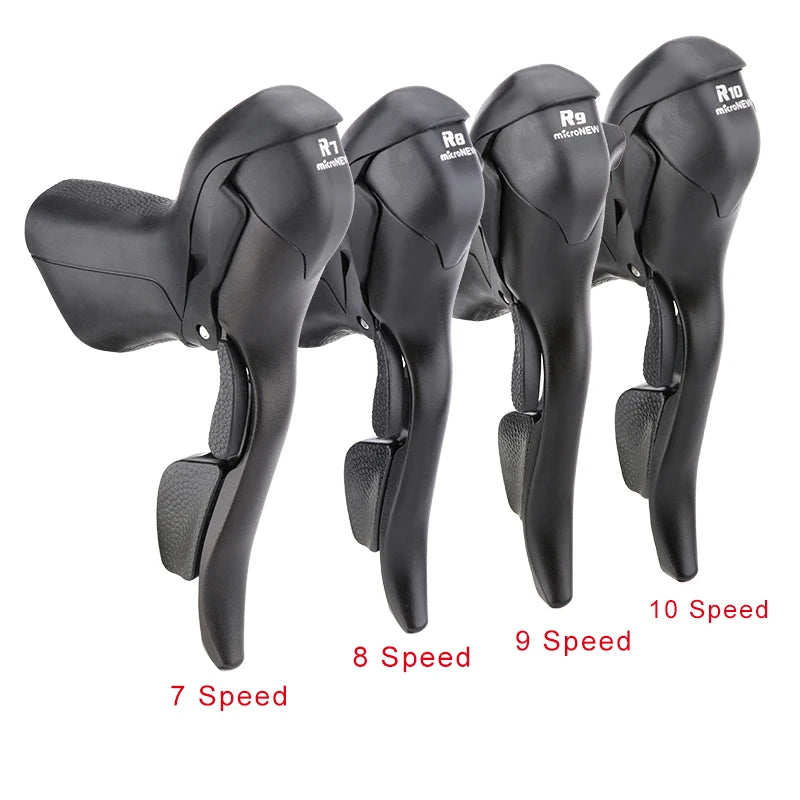 MicroNEW Road Bike Shifter 3x7 3x8 3x9 3x10 Speed Brake Levers Bicycle 2x7 2x8 2x9 2x10 Speed Front Derailleur For Shimano