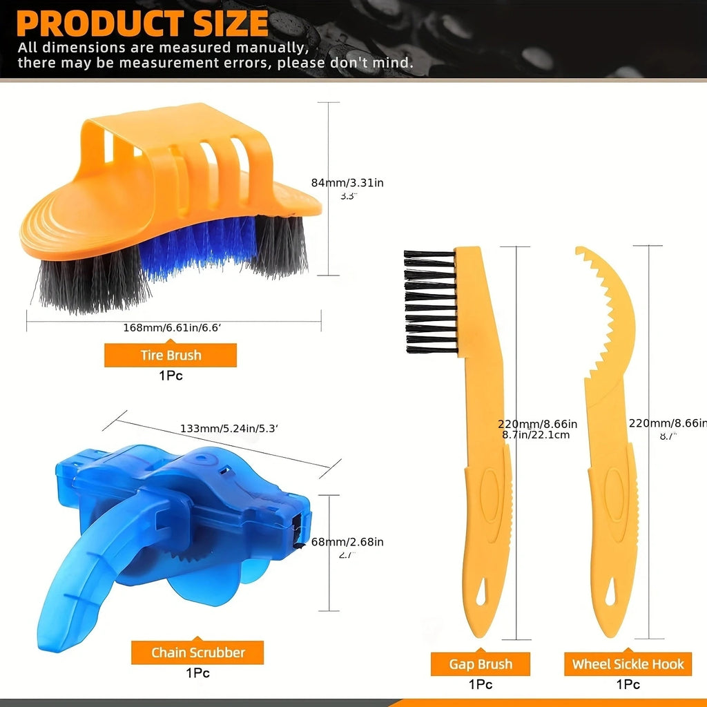 Bicycle cleaning set, cycling maintenance tools, chain cleaner, bicycle parts cleaning set