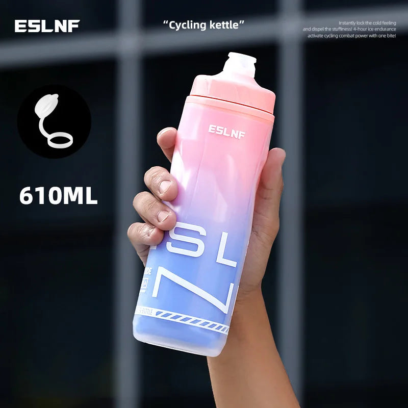 Insulated Keep Cold Cycling Water Bottle 610ML Big Capacity Road Bicycle Bottle Squeeze MTB Bottle Sports Drinking Bottle
