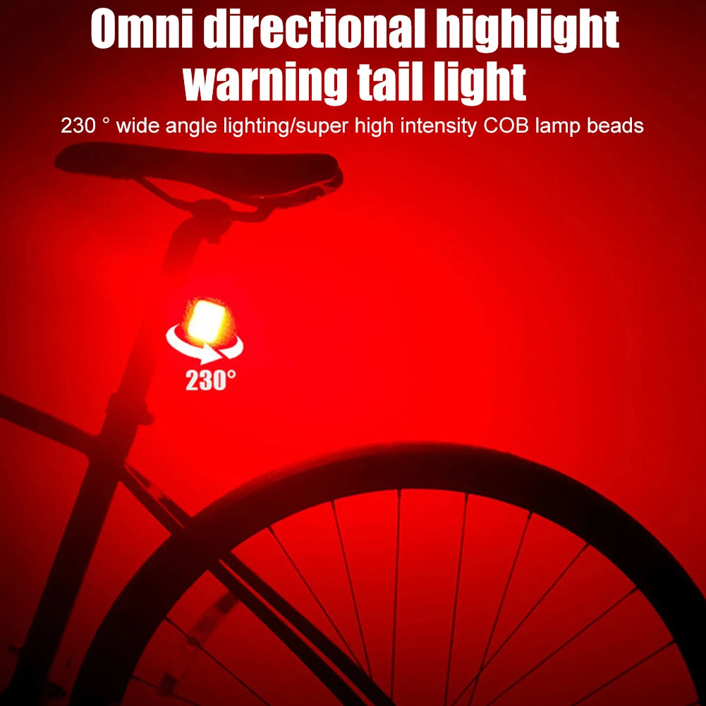Bike Lights for Night Riding Bicycle Tail Light USB Rechargeable 200 Lumens Warning Light Rear Easy to Install Cycling Lamp