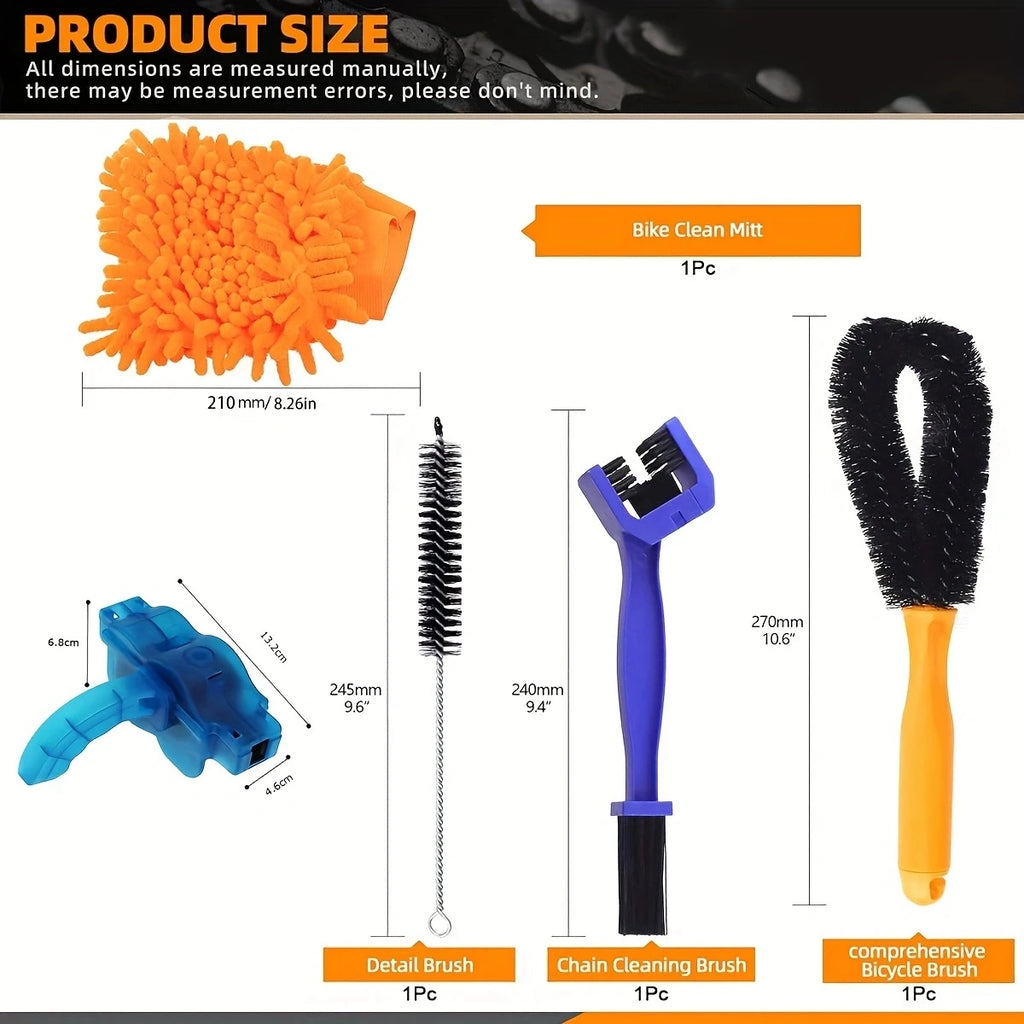 Bicycle cleaning set, cycling maintenance tools, chain cleaner, bicycle parts cleaning set
