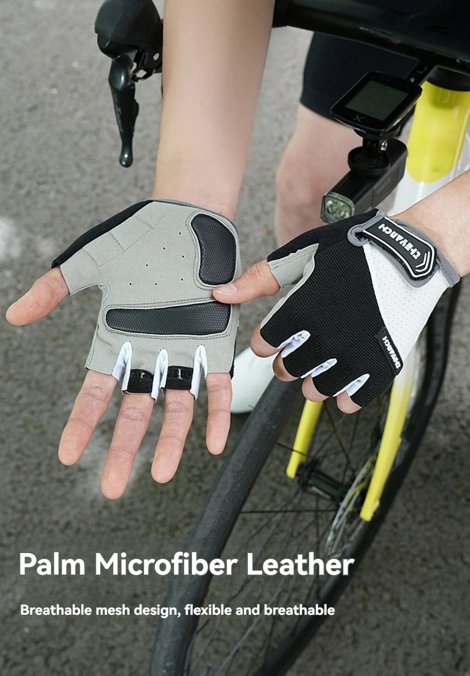 GTUBIKE Cycling Gloves Bicycle Gloves Mountain Bike Gloves – Anti Slip Shock Absorbing Padded Half Finger Short Sport Gloves