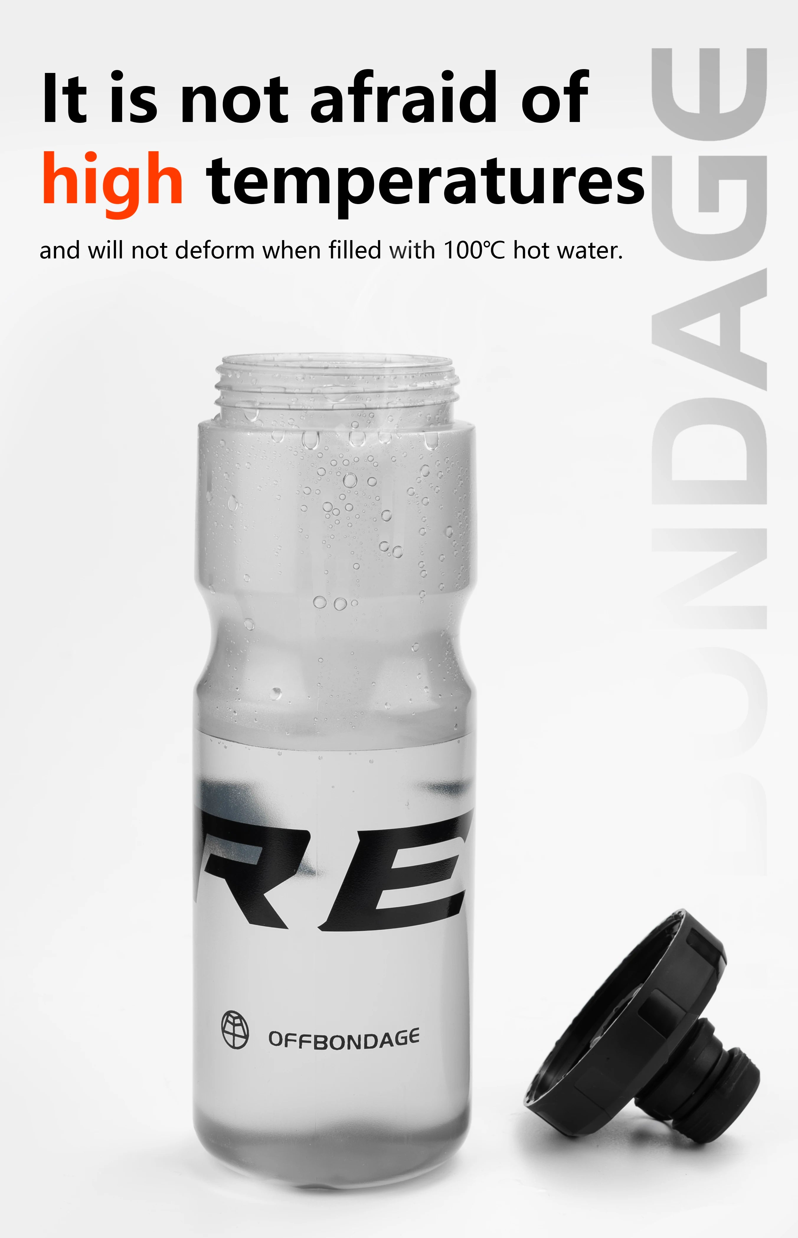 OFFBONDAGE Bicycle Water Bottle Squeezable Cycling Bottle Non-Deform Ultralight Sports Bottle Outdoor Camping Bike Drink Bottle