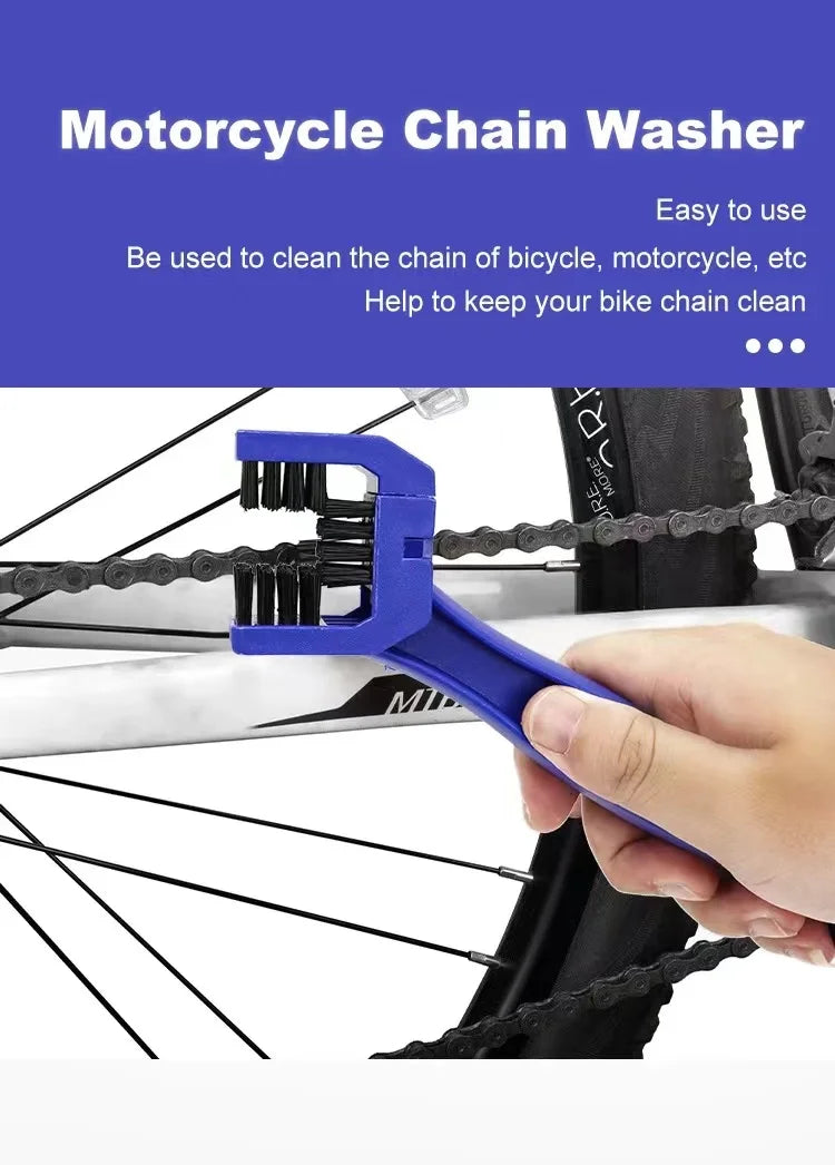 Motorcycle Chain Brush Cleaner Plastic Bicycle/Moto Brush Clean Chain Cleaner Outdoor Scrubber Road Care Tools Motorcycle Parts