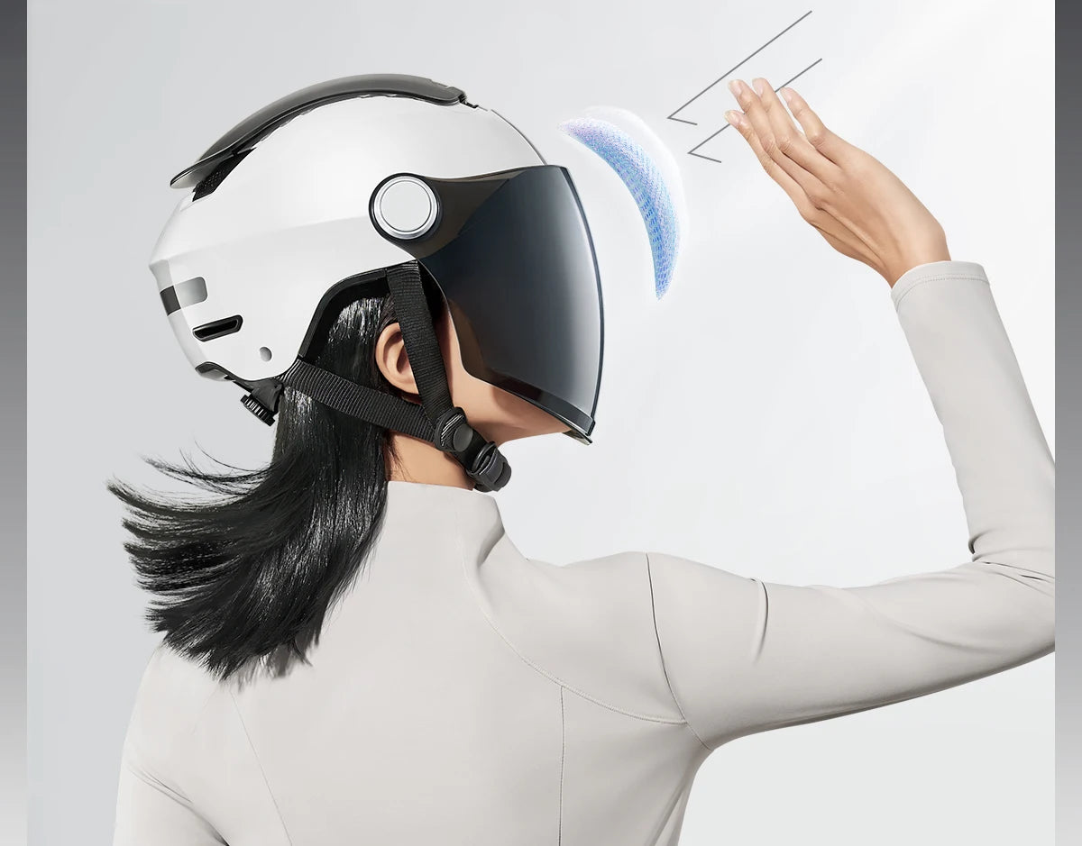 BIBEE Electric Motorcycle Helmet Summer Breathable Electric Bike Open Face Helmet Men Women Dual Lenses Jet Scooter Half Helmets