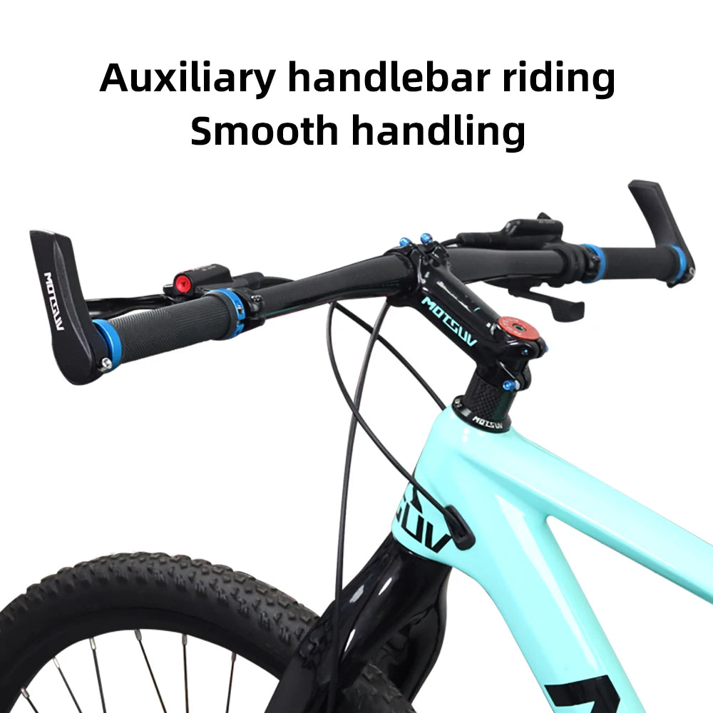 Bicycle Handlebar Vice Handle Cow Horn Aluminum Alloy Colorful Adjustable Small Auxiliary Rest MTB Cycling Grip  Accessories