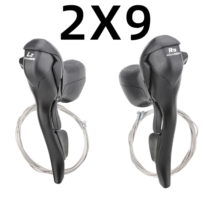 MicroNEW Road Bike Shifter 3x7 3x8 3x9 3x10 Speed Brake Levers Bicycle 2x7 2x8 2x9 2x10 Speed Front Derailleur For Shimano