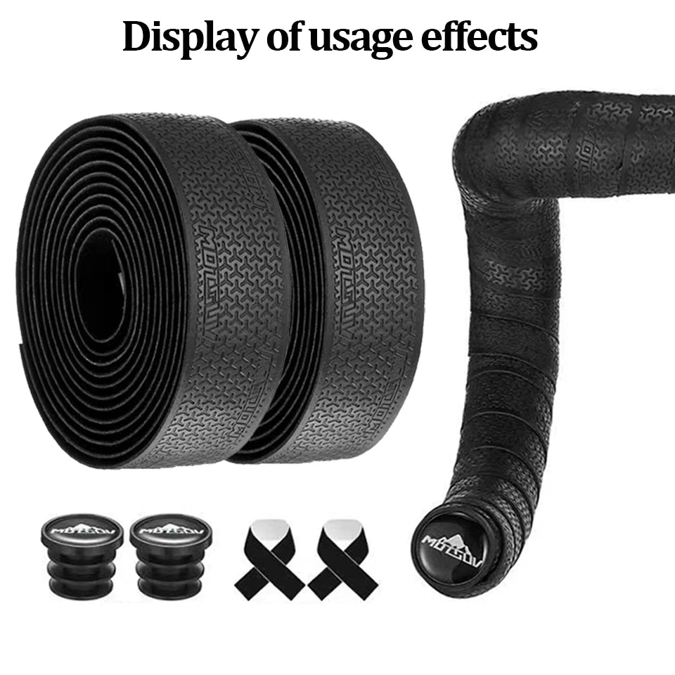 1Pair  Road Bike Handlebar Tape Anti Slip Silica Gel Handlebar Tape Shock Absorption Cycling Bar Tape Bicycle Accessories